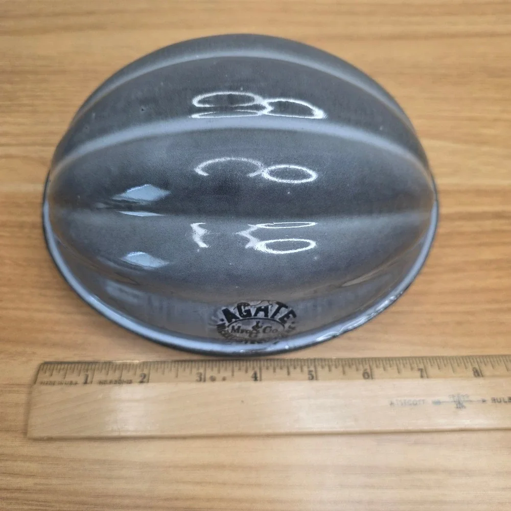 Antique Agate Pudding Mold L G Mfg Co Graniteware Nickel Steel Ware